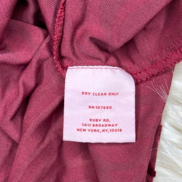 Ruby Rd petite burgundy zebra burnout flag sweater sz PSmall - Picture 3 of 6